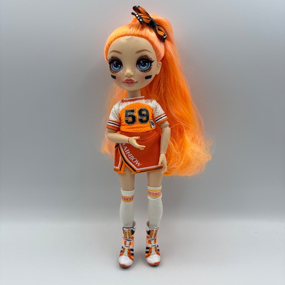 Rainbow High Other - Rainbow High Cheer Poppy Rowan Orange Fashion Doll Series 1 Butterfly 11 inch